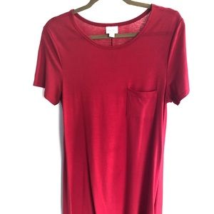 Medium Red LulaRoe Carly dress